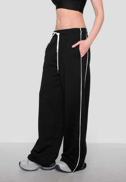 Брюки из футера «Sports club» Black